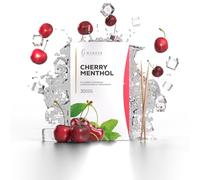 Wunder Cure Dents aromatisés en bois de bouleau - Cerise Menthol - 30 cure-dents aromatisés emballés individuellement - Saveur longue durée - Haleine fraîche - Aide aux pauses sans tabac - Sans sucre