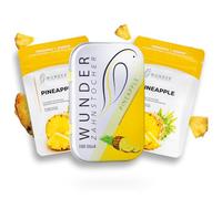 Wunder Cure Dents aromatisés - Lot de 3 - Ananas - 3 x 100 cure-dents aromatisés en boîte métallique - Saveur longue durée - Haleine fraîche - Aide aux pauses sans tabac - Sans sucre