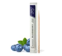 Wunder Cure-Dents avec Saveur - 100 Cure-Dents Individuels - 8 Saveurs Variées - Idéal pour Rafraîchir l'Haleine et Usage Quotidien - myrtille