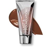 Wunder2 Last Fond de Teint 24 Heures,Très Couvrant,Waterproof à l'Acide Hyaluronique,Teinte Espresso,30 ml