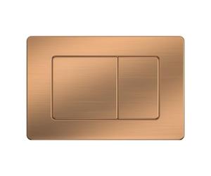 Wunderbad Plaque de déclenchement compatible avec Geberit Duofix Sigma/Delta/Basic pour 2 chasse d'eau (acier inoxydable rose doré)