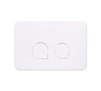 Wunderbad Plaque de poignée 520 pour Geberit Sigma en blanc brillant - Plaque d'actionnement WC 2 quantités en ABS compatible avec UP300, UP320, UP700, UP720, Sigma 8