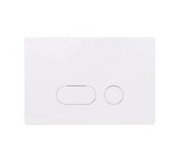 Wunderbad Plaque de poignée 870 pour Geberit Sigma en blanc brillant - Plaque d'actionnement WC 2 quantités en ABS compatible avec UP300, UP320, UP700, UP720, Sigma 8