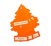 Wunderbaum Arbre Magique Lot de 3 Désodorisants Sapin Voiture, cartes parfumées Pêche 178226