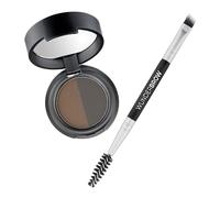 WUNDERBROW Soft Brow Define & Fill Brow Powder Duo (Noir/Brun) - Maquillage Naturel pour Sourcils avec Pinceau Double Embout, Végan & Non Testé sur les Animaux