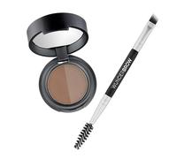 WUNDERBROW Soft Brow Define & Fill Brow Powder Duo (Noir/Brun) - Maquillage Naturel pour Sourcils avec Pinceau Double Embout, Végan & Non Testé sur les Animaux
