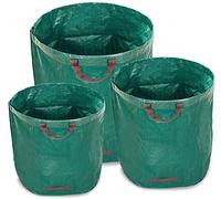 WUNDERGARDEN Lot de 3 Sacs de Jardin Ultra résistants 1x 200L, 1x 300L, 1x 500L