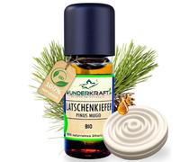 WUNDERKRAFT.Huile essentielle de pin bio pure 10 ml + pierre parfumée - Huile essentielle de palissandre bio 100 % naturelle de Wunderkraft - Convient pour l'aromathérapie, le sauna, le massage et le