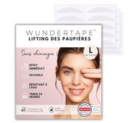 WUNDERTAPE bandes adhésives pour paupière tombante "L" (144 pièces) - Ruban correction invisible des paupières tombantes sans chirurgie, eyelid tape