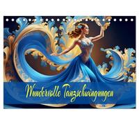 Wundervolle Tanzschwingungen (Tischkalender 2026 DIN A5 quer), CALVENDO Monatskalender: Harmonische Symbiose von Tanz, Bewegung und Stoffen mit KI erstellt.