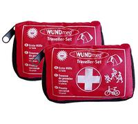 Wundmed Lot de 2 kits de premiers secours 32 pièces dans un étui pratique avec passant de ceinture