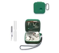 WUNIAK Étui pour écouteurs Nothing Ear 3 2025, coque de protection portable en silicone souple, résistante aux rayures et aux chocs, avec kit de nettoyage, mousqueton et cordon pour Nothing Ear3, vert