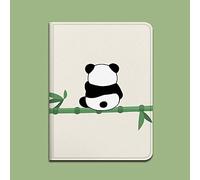 WunM Studio Tout Nouvel étui Compatible avec Amazon Kindle Paperwhite [7e/6e/5e génération, Version 2015/2013/2012,],Coque Premium, Veille/réveil Automatique,Joli Panda Rouge et Bambou