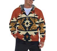 WunM Studio Veste à Capuche Zippée Unisexe,Veste Polaire Hiver Chaude Épaisse,Grande Taille avec Poches,3D Esthétique géométrique moderne,Sweat Doublé Confort Outdoor Grande taille