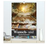 Wunsch- und Zauberkalender (hochwertiger Premium Wandkalender 2026 DIN A2 hoch), Kunstdruck in Hochglanz: Mit Zaubersprüchen und Hokuspokus durch das Jahr!