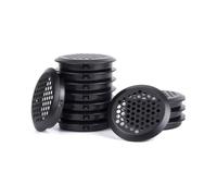 WUNZILO 12 Pcs Grille de Ventilation en Acier Inoxydable, 53mm Trous de Maille de Ventilation Ronds, Couvercle de Grilles d'aération Rondes en Acier Inox pour Cuisine Salle de Bain Armoires Meubles