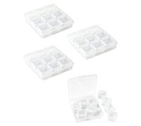 WUNZILO 4 Pièces Diamond Painting Accessoires Boite avec 9 Grilles Boîte Rangement Perle Diamants,Boite de Rangement Diamond Painting,Transparent Conteneur de Bijoux,pour Craft,Manucure,Perles