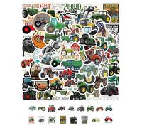WUNZILO 60 Pièces Autocollants pour Pelleteuses, Gommettes Enfant, Excavatrice Autocollant Enfant, Tracteur Stickers, Autocollant Transport pour Valise, Skateboard, Bouteille D'eau