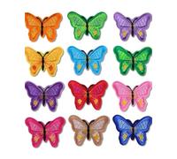 WUNZILO patch papillon Patchs multicolores au hasard mélange patch fait manuel assorties repassant ou coudre brodée Thermocollant pr DIY pour vêtements jeans Sac chapeau Chaussures(12 Pcs)