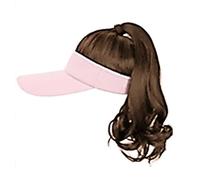 WUODHTW Bonnet perruque pour femme casquette de baseball perruque avec extensions de cheveux synthétiques bouclés queue de cheval perruque chapeau de soleil avec cheveux