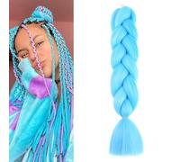 WUODHTW Braiding Hair Extension Braids Hair Hot Synthetic Crochet Twist Braid Hair Extension for Box Braids Synthetic Fiber for Women Cosplay Halloween (-A32)