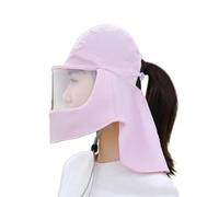 WUODHTW Chapeau de soleil avec visière de protection UV UPF 50+ chapeau de pêche avec rabat pour le visage et le cou pour la randonnée, l'extérieur, le cyclisme, Rose chair, Taille unique