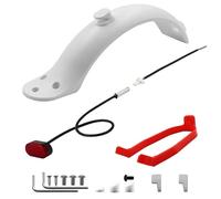 WUPEDI Ailes de Garde-Boue Scooter électrique, feu freinage, for Xiaomi, M365 Pro, Support arrière, vis Protection du, Partie Capuchon en Caoutchouc Garde-Boue(D-White)