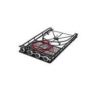 WUPEDI Barres de toit Porte-bagages de toit Support de toit Support de protection avec 4 lumières blanches Ensemble de voiture, for Jeep, RC D90 SCX10 Rock Crawler Galerie de toit pour voiture(Type 4)