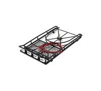 WUPEDI Barres de toit Porte-bagages de toit Support de toit Support de protection avec 4 lumières blanches Ensemble de voiture, for Jeep, RC D90 SCX10 Rock Crawler Galerie de toit pour voiture(Type 3)