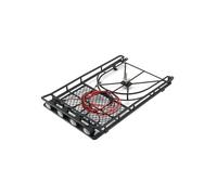 WUPEDI Barres de toit Porte-bagages de toit Support de toit Support de protection avec 4 lumières blanches Ensemble de voiture, for Jeep, RC D90 SCX10 Rock Crawler Galerie de toit pour voiture(Type 1)