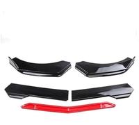 WUPEDI Becquet de Pare-Choc Avant for Fiat 500 595, kit carrosserie, Protection, diffuseur, for Abarth (Noir Brillant) Aileron de Voiture(Black Red)