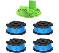 WUPÉDI Bobine de débroussailleuse, pour coupe-herbe à cordon unique pour Greenworks, ligne de remplacement pour coupe-bordure de 1.65Mm, 24V Bobine de tondeuse à gazon(BLACK 4 1)