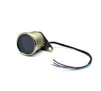 WUPEDI Compteur de vitesse numérique LCD rétroéclairé 12 V for moto, tachymètre, odomètre, jauge de niveau d'huile, accessoires de moto, instruments 7 couleurs Compteur de vitesse moto(Bronze)