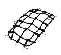 WUPEDI Filet à Bagages élastique for Porte-Bagages de Toit 1:10, for Voiture d'escalade Axial, SCX10 D90 TRX4 CC01 RC avec Crochet Galerie de Toit pour Voiture(Schwarz)