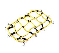 WUPEDI Filet à Bagages élastique for Porte-Bagages de Toit 1:10, for Voiture d'escalade Axial, SCX10 D90 TRX4 CC01 RC avec Crochet Galerie de Toit pour Voiture(Yellow)