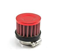WUPEDI Filtre à air de voiture 12 mm 25 for moto, prise d'air froid, couvercle ventilation carter haut débit, for MINI, filtres reniflard Filtre d'admission pour moteur de moto(25MM RED)