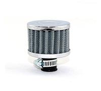 WUPEDI Filtre à air de voiture 12 mm 25 for moto, prise d'air froid, couvercle ventilation carter haut débit, for MINI, filtres reniflard Filtre d'admission pour moteur de moto(12MM SILVER)