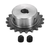 WUPEDI ièce de pignon d'entraînement Pour 25 Pignon de rouleau chaîne, alésage 10 mm, diamètre extérieur 37,5 17 dents, acier au carbone C45,(BLACK 8mm Bore 43 5mm OD 3x1 4mm Keyway 20 Tooth)