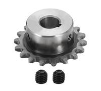 WUPEDI ièce de pignon d'entraînement Pour 25 Pignon de rouleau chaîne, alésage 10 mm, diamètre extérieur 37,5 17 dents, acier au carbone C45,(BLACK 10mm Bore 39 5mm OD 3x1 4mm Keyway 18 Tooth)