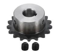 WUPEDI ièce de pignon d'entraînement Pour 25 Pignon de rouleau chaîne, alésage 10 mm, diamètre extérieur 37,5 17 dents, acier au carbone C45,(BLACK 10mm Bore 37 5mm OD 3x1 4mm Keyway 17 Tooth)