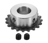 WUPEDI ièce de pignon d'entraînement Pour 25 Pignon de rouleau chaîne, alésage 14 mm, diamètre extérieur 41,5 19 dents, acier au carbone C45 Ansi No.25,(BLACK 15mm Bore 41 5mm OD 19 Tooth)