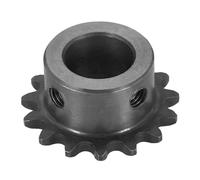 WUPEDI ièce de pignon d'entraînement Pour 25 Pignon de rouleau chaîne, alésage 14 mm, diamètre extérieur 33,5 15 dents, acier au carbone C45 Ansi No.25, trou rond