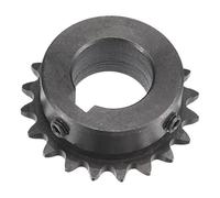 WUPEDI ièce de pignon d'entraînement Pour Pignon à Rouleau 20 Dents B Type 25 Chaîne Simple Brin 1/4 Pas 20 Mm Alésage Oxyde Noir C45(BLACK 19mm)