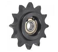WUPEDI ièce de pignon d'entraînement Pour Pignon de renvoi chaîne, alésage 8 mm, tendeur dent à pas 1/2, finition en oxyde noir, acier au carbone C45 avec insert