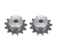 WUPEDI ièce de pignon d'entraînement Pour Pignon de rouleau de chaîne, alésage de 10Mm, pas de 1/2, 9 dents, simple brin, Type B A3, en acier au carbone, Iso 08B, 2 pièces(BLACK 57mmx10mm)