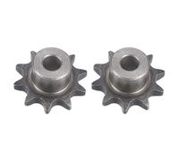 WUPEDI ièce de pignon d'entraînement Pour Pignon de rouleau de chaîne, alésage de 10Mm, pas de 1/2, 9 dents, simple brin, Type B A3, en acier au carbone, Iso 08B, 2 pièces(BLACK 45mmx10mm)
