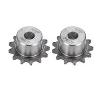 WUPEDI ièce de pignon d'entraînement Pour Pignon de rouleau de chaîne, alésage de 8Mm, pas de 3/8, 9 dents, simple brin, Type B A3, en acier au carbone, Iso 06B, 2 pièces(BLACK 42mmx10mm)