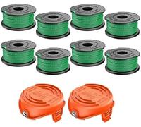 WUPÉDI Ligne de bobine de remplacement pour coupe-bordures, pour bobines Black et Decker A6486 2mm/6.1m Bobine de tondeuse à gazon(BLACK 8 2)