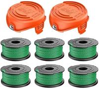 WUPÉDI Ligne de bobine de remplacement pour coupe-bordures, pour bobines Black et Decker A6486 2mm/6.1m Bobine de tondeuse à gazon(BLACK 6 2)