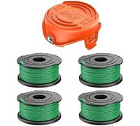 WUPÉDI Ligne de bobine de remplacement pour coupe-bordures, pour bobines Black et Decker A6486 2mm/6.1m Bobine de tondeuse à gazon(BLACK 4 1)